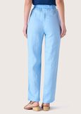 Polly 100% linen trousers BLU SURF Woman image number 4
