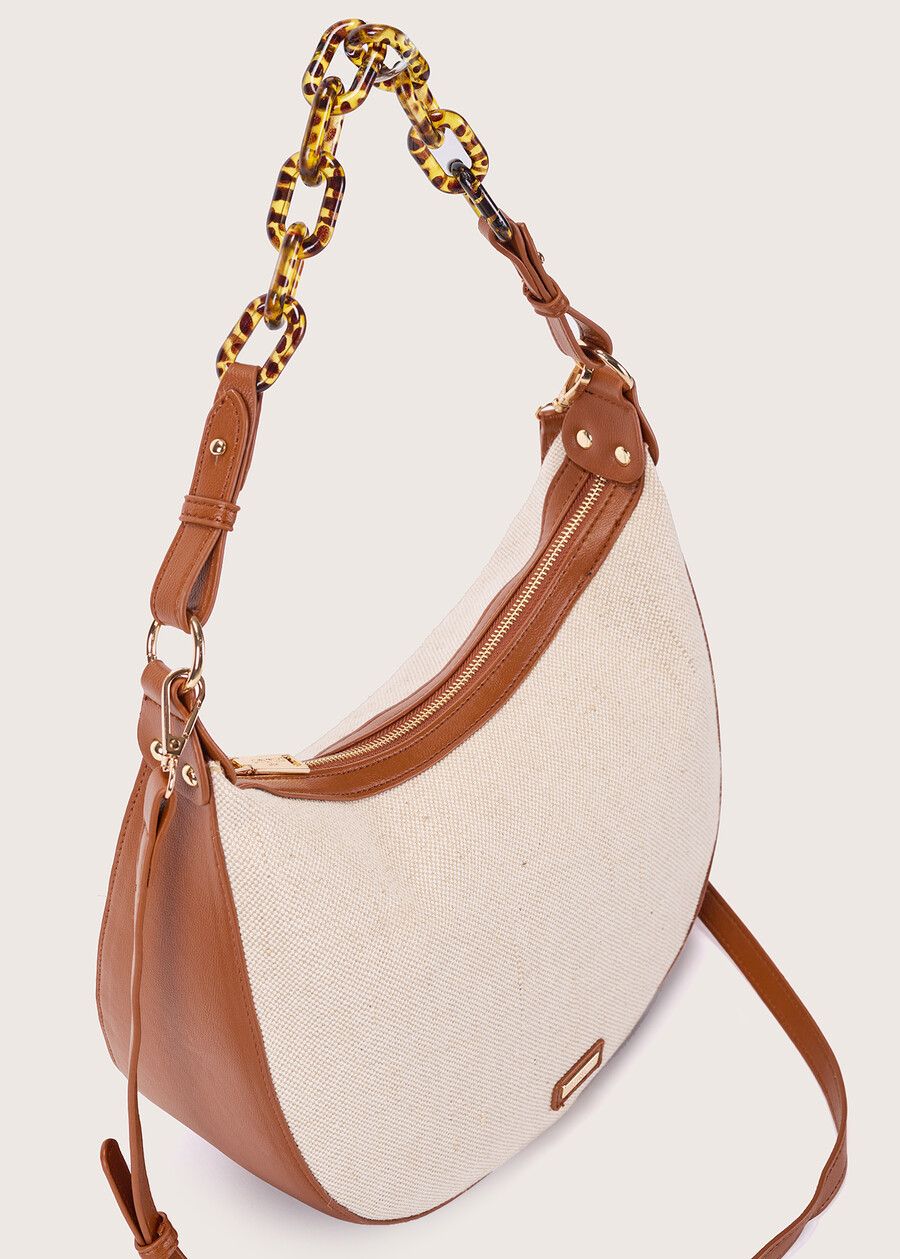 Borsa a sacca big in canvas Betani BEIGENERO Donna , immagine n. 3