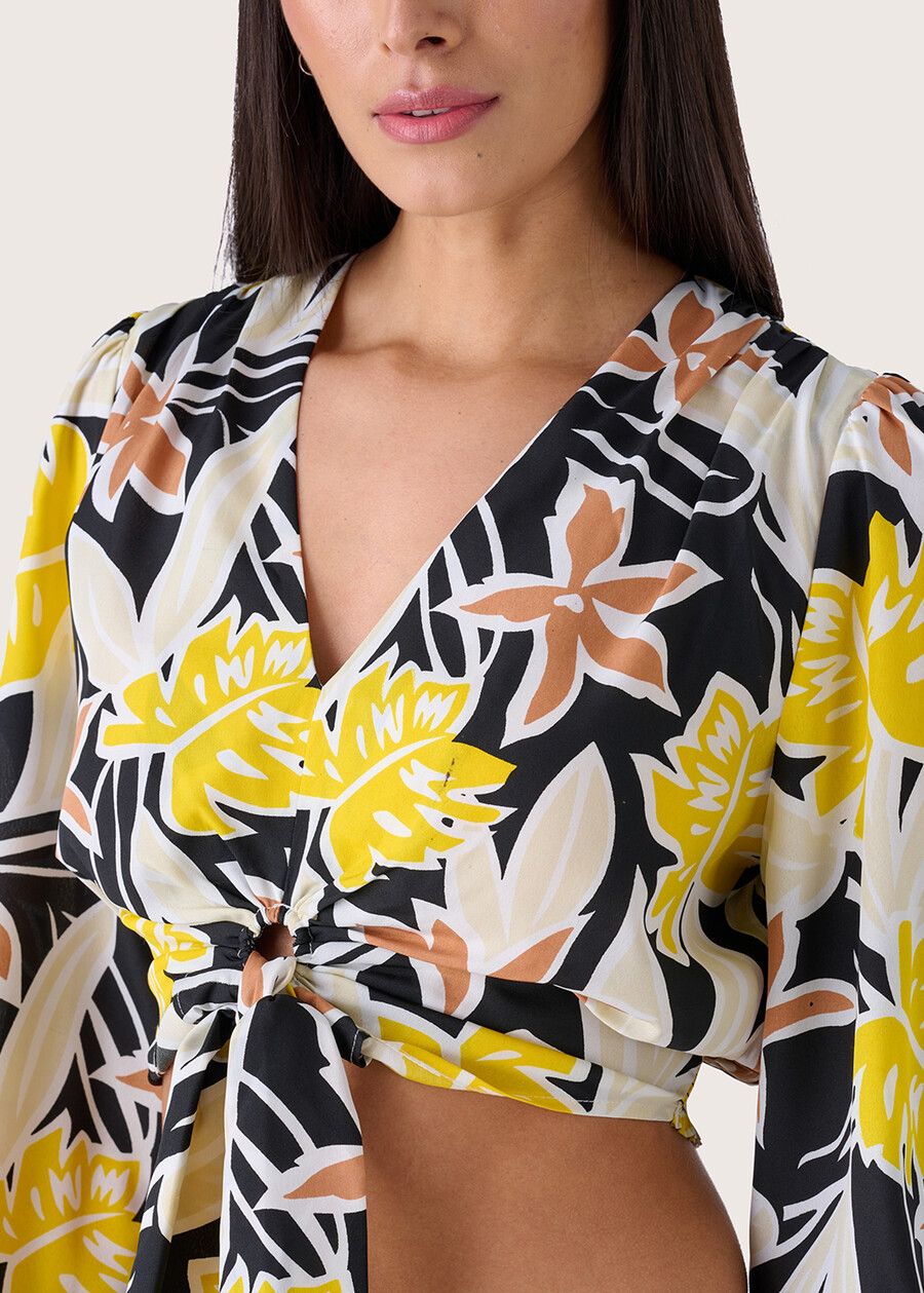 Blusa corta Cassia NERO Donna , immagine n. 2