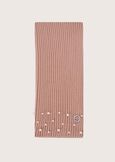 Scially scarf with pearls BEIGE DOESKIN Woman image number 2
