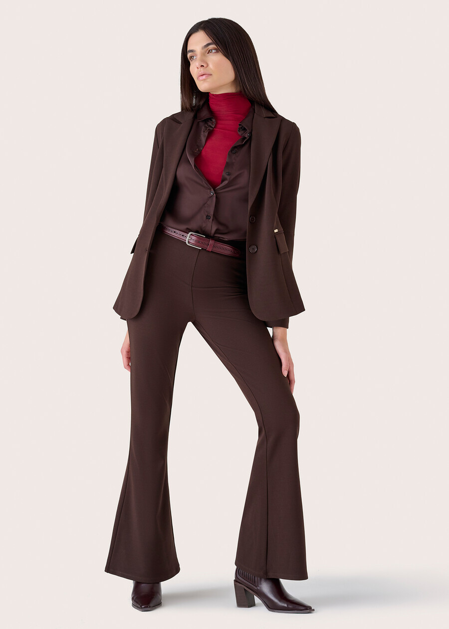 Pantalone Victoria a zampa ROSSO MARTENERO BLACKBLUE DARK BLUEMARRONE Donna , immagine n. 1