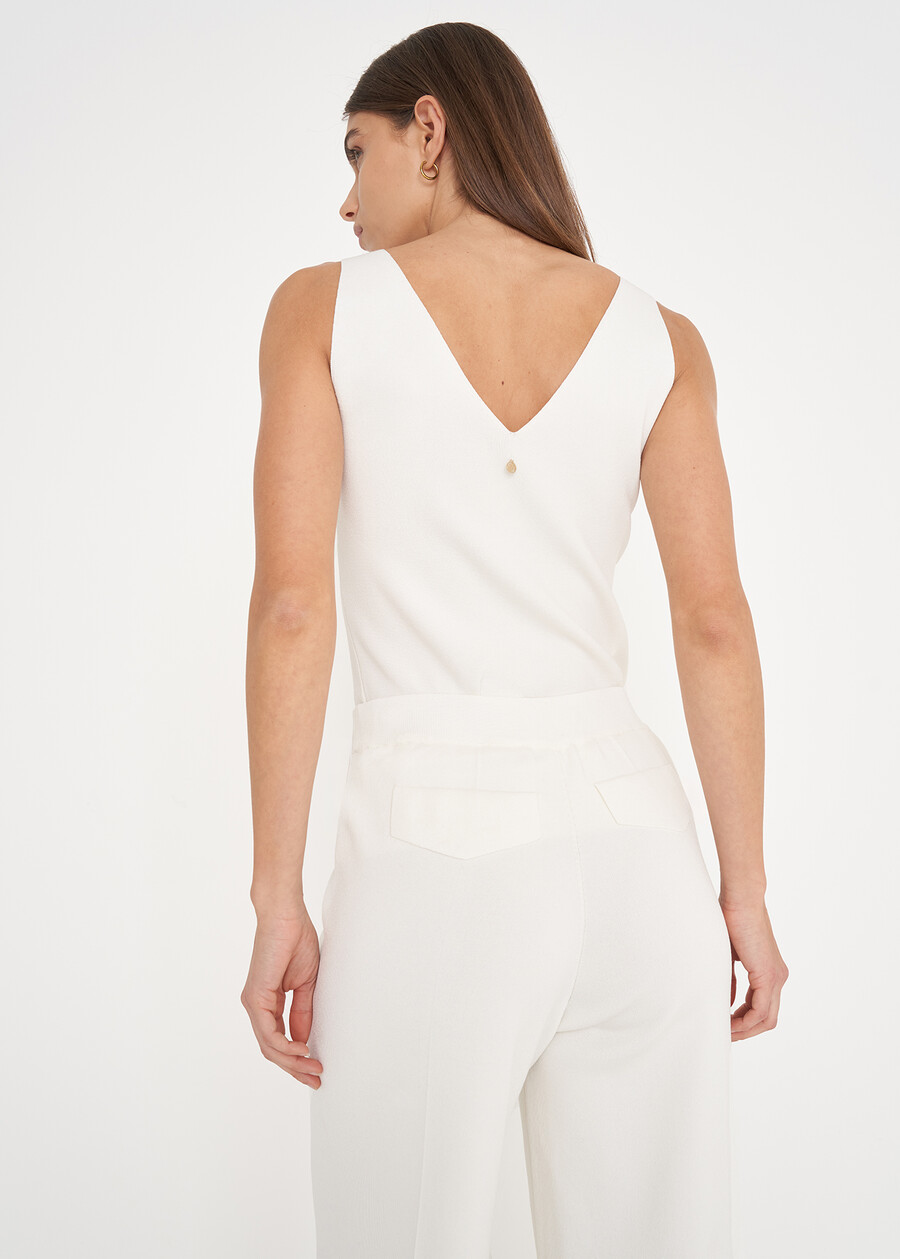 Top Tary con scollo a V BLU NAVYBIANCO BURRO Donna , immagine n. 3