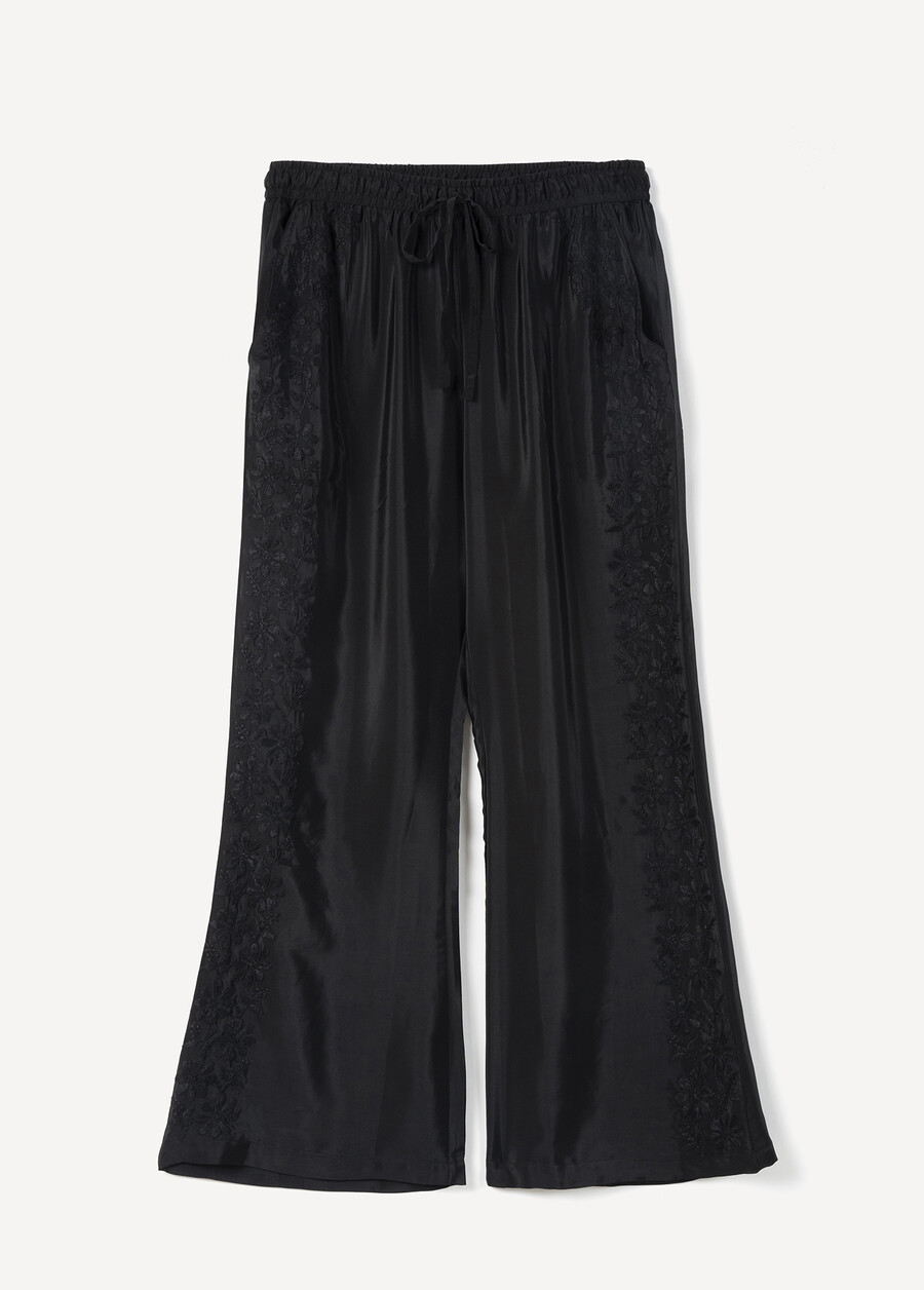 Pantaloni Pebel A Zampetta BLU OTTANIONERO BLACK Donna , immagine n. 5