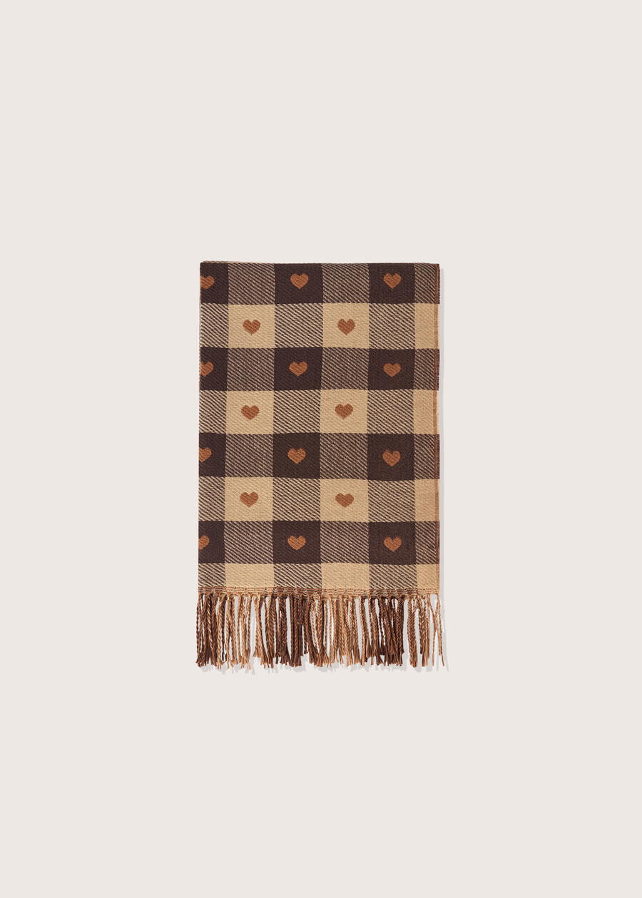 Selly check pattern scarf, Woman  