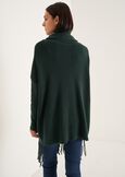 Medea cowl-neck sweater with fringes VERDE FORESTA Woman image number 4