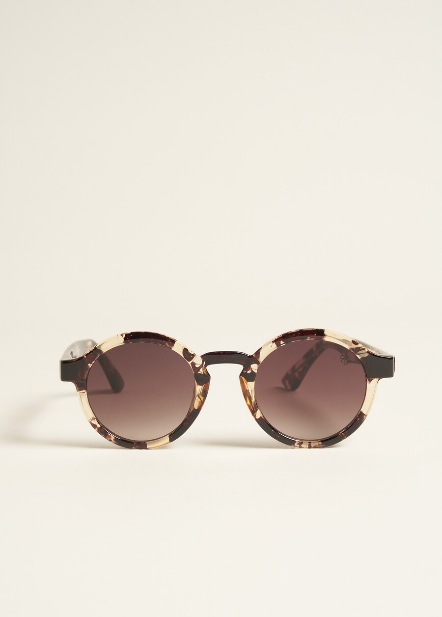 Occhiali Da Sole Tondi Marrone-Beige MARRONE Donna , immagine n. 3