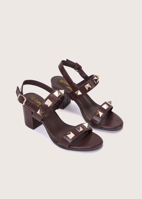 Surly studded sandal MARRONE CACAO Woman null
