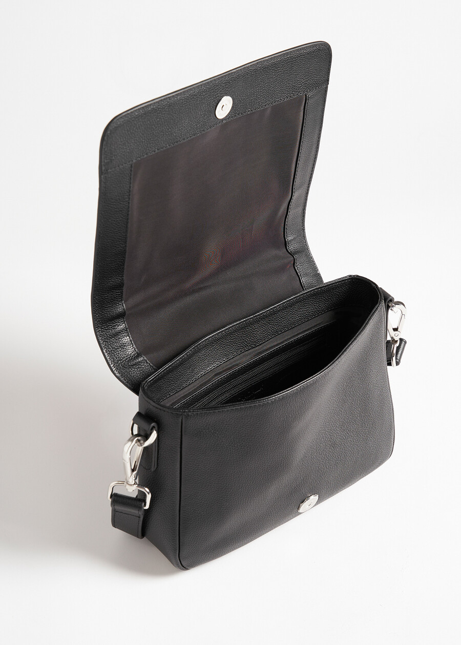 Balema genuine leather crossbody NERO BLACKMARRONE CAFFE Woman , image number 2