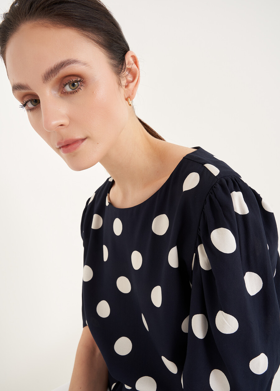 Blusa Baby A Pois BLU NAVY Donna , immagine n. 2
