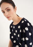 Blusa Baby A Pois BLU NAVY Donna immagine n. 2