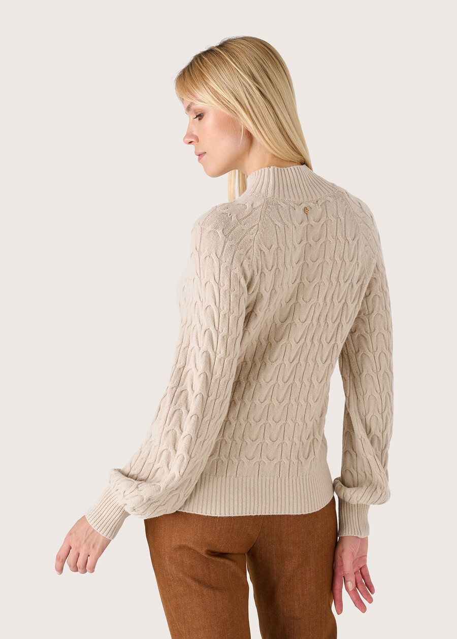 Michelle high neck jersey BEIGE LANA Woman , image number 3