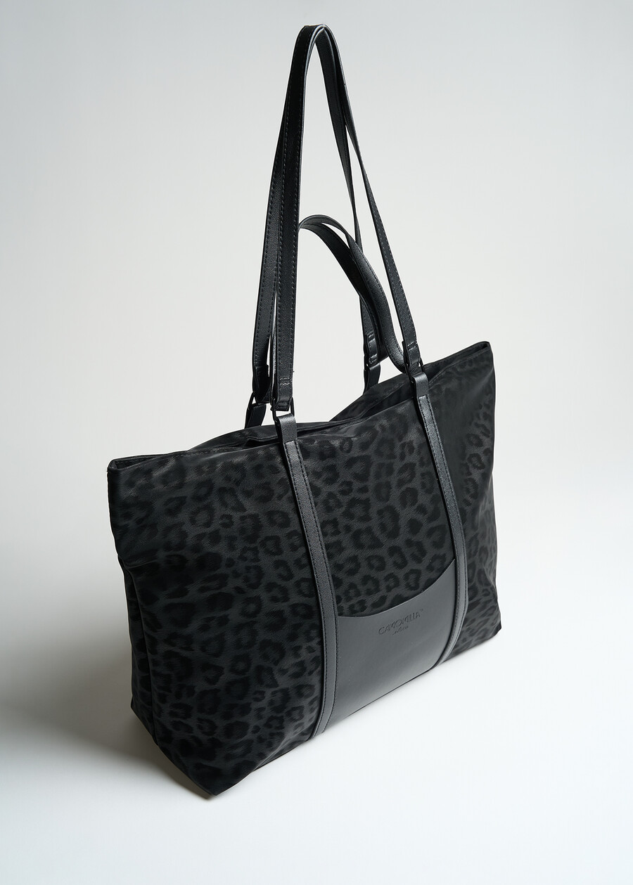 Shopping bag Biky animalier ROSSO BORDEAUXNERO Donna , immagine n. 2