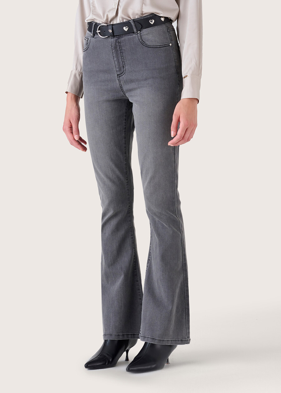 Pantalone Cindy in denim di cotone DENIM DARK DENIMGRIGIO GREY Donna , immagine n. 2