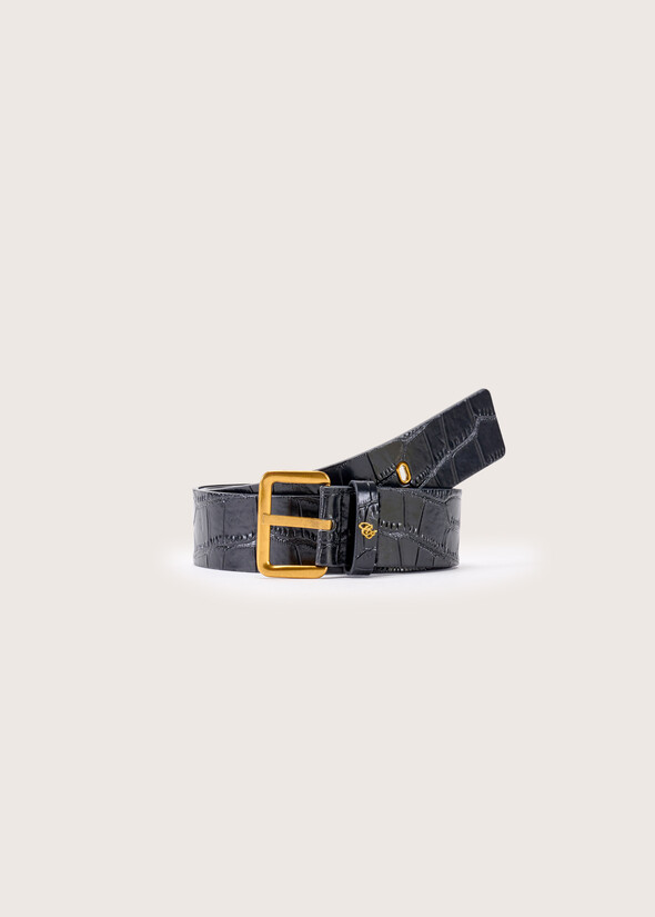 Cintura Creta in ecopelle NERO BLACK Donna null
