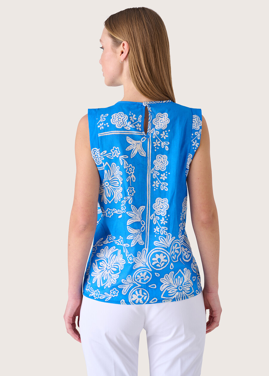 Top Taissa 100% cotone BLU CARRIBEAN Donna , immagine n. 3