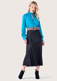 Gonna longuette Giada 100% viscosa NERO BLACK Donna immagine n. 1