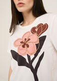Sonia T-shirt with applications BIANCO WHITE Woman image number 2