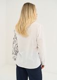 Camicia Calyda in cotone con ricami BIANCO WHITE Donna immagine n. 3