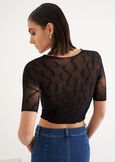 T-shirt Shilam in mesh forato NERO BLACK Donna immagine n. 3