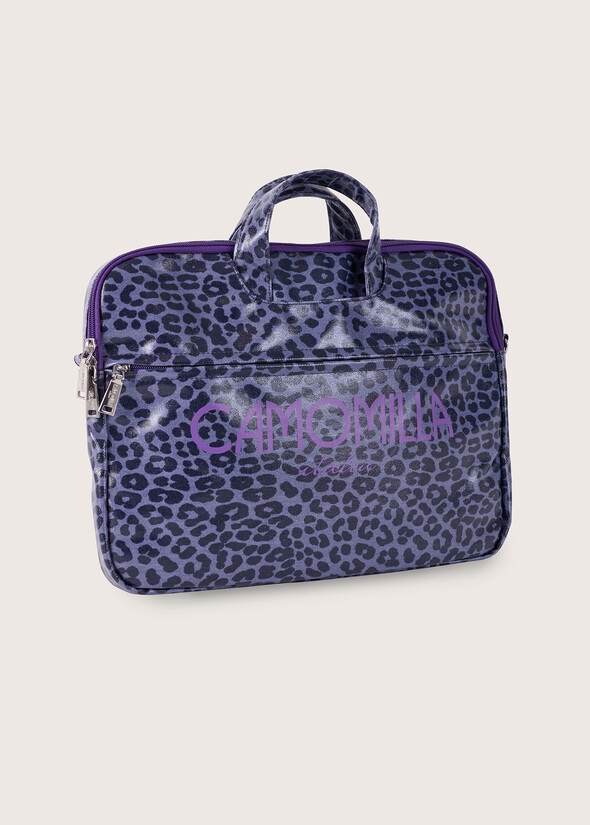 Borsa porta pc Bapick 100% cotone ricoperto BLU GRAFITE Donna null
