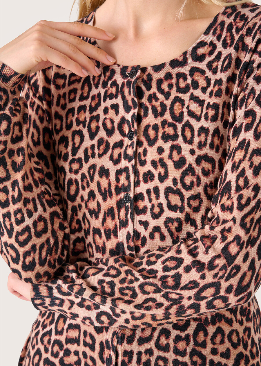 Cardigan Clio con stampa animalier ROSA ROMANTICO Donna , immagine n. 2