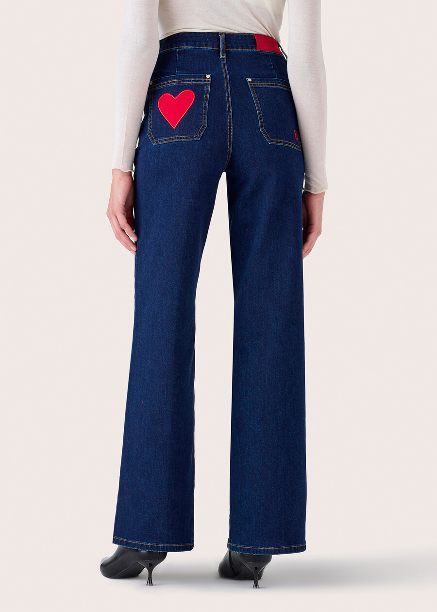 Pantalone Dennis in denim di cotone DENIM DARK DENIM Donna , immagine n. 3