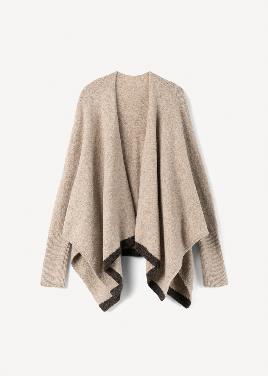 Mantella Melanie con bordo a contrasto GRIGIO MEDIUM GREYBEIGE TAUPE Donna , immagine n. 6
