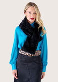 Smally eco-fur scarf NERO BLACK Woman image number 1
