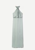 Agnes satin long dress VERDE SALVIA Woman image number 6