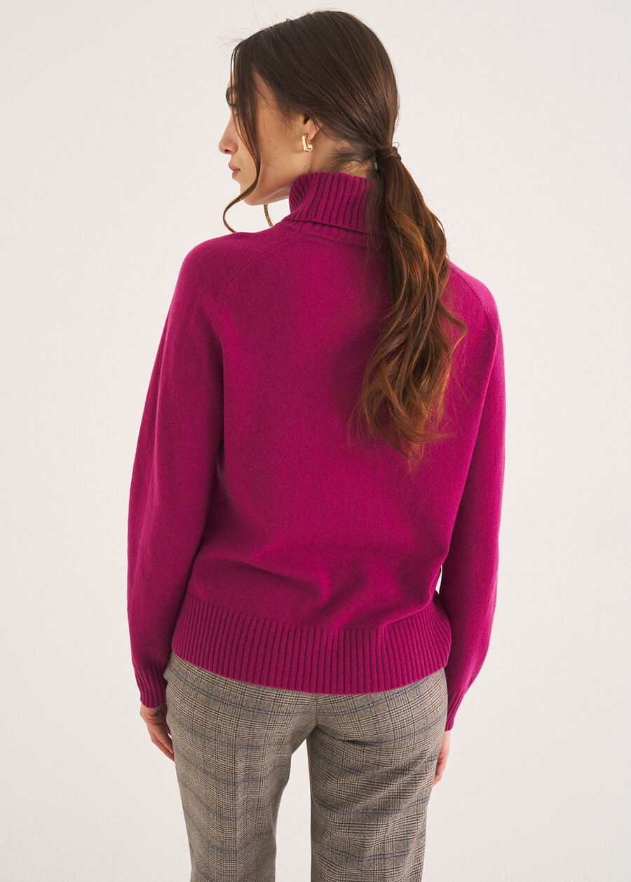 Marylin pure wool sweater ROSSO MAGENTAVERDE PAVONE Woman , image number 3