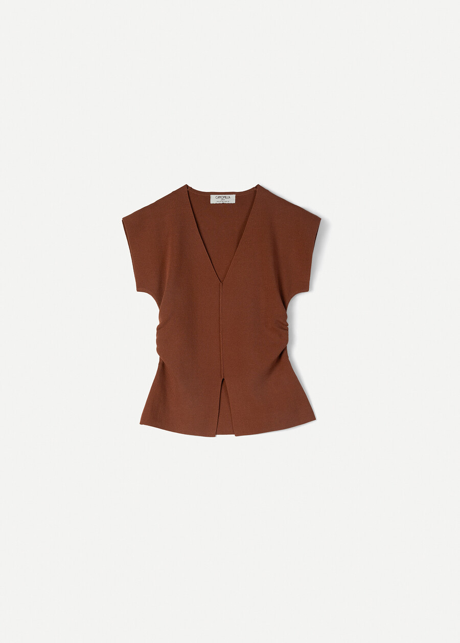 Maglia Star in viscosa MARRONE Donna , immagine n. 4