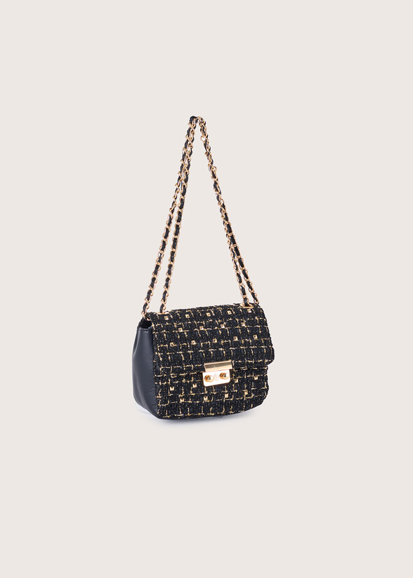 Pochette Berta in tessuto bouclé NERO BLACK Donna null