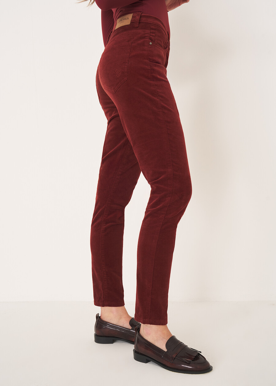 Kate-V smooth velvet pants VERDE ALGAROSSO CHIANTI Woman , image number 3