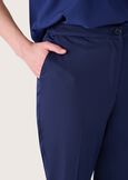 Alice cotton blend trousers BIANCO WHITEBLUE OLTREMARE NERO BLACK Woman image number 3