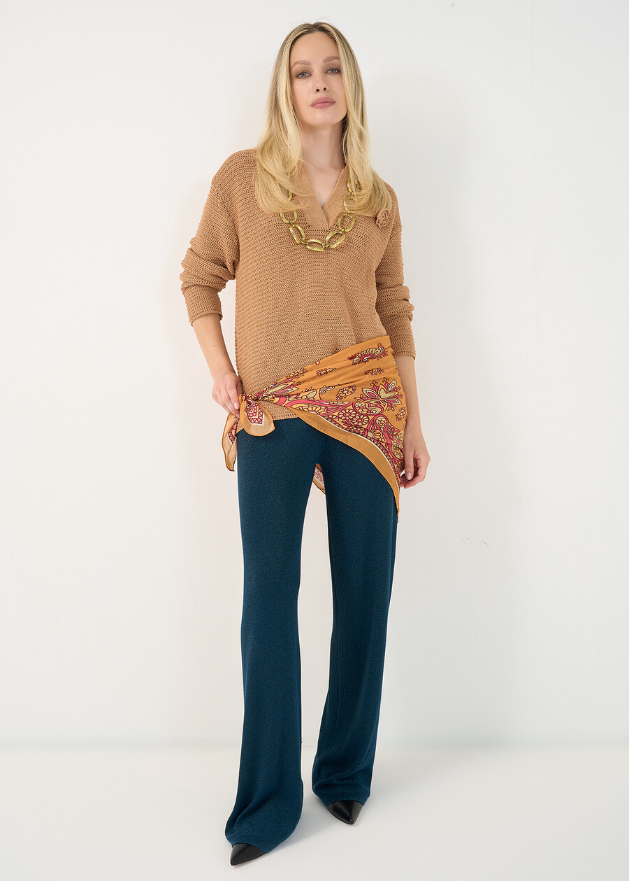 Maglia Margot scollo a V MARRONEBLU Donna , immagine n. 5