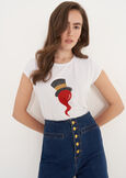 T-shirt Silvie con stampa corno BIANCO WHITE Donna immagine n. 1