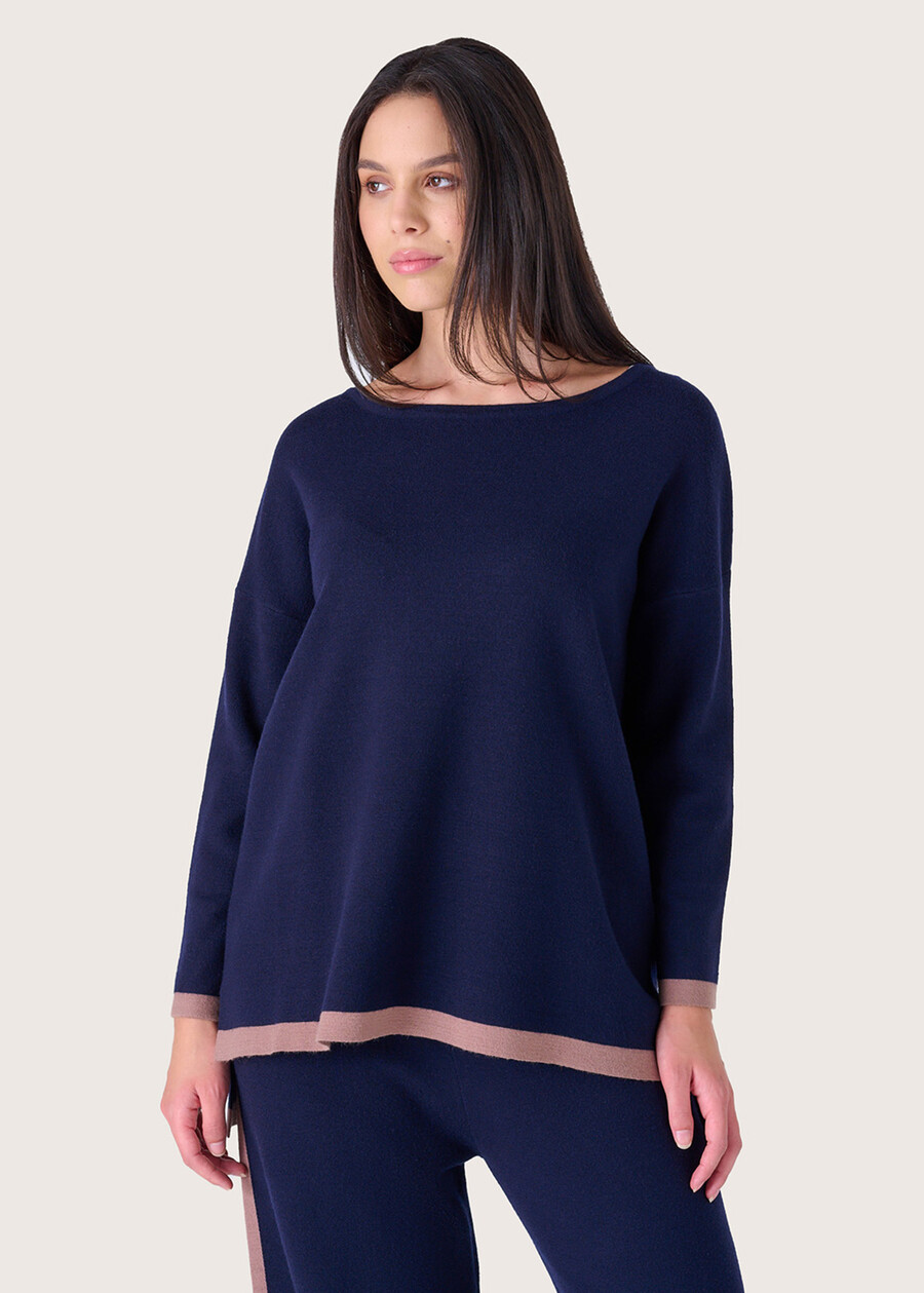 Maglia Matilde con scollo a barca MARRONE CARAMELLO Donna , immagine n. 1
