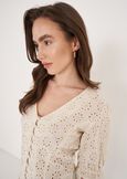 Camicia Candy In Pizzo Sangallo BIANCO BURRONERO BLACK Donna immagine n. 2