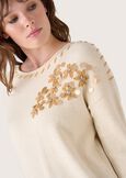 Marsha jersey with embroidery BEIGE LANA Woman image number 2