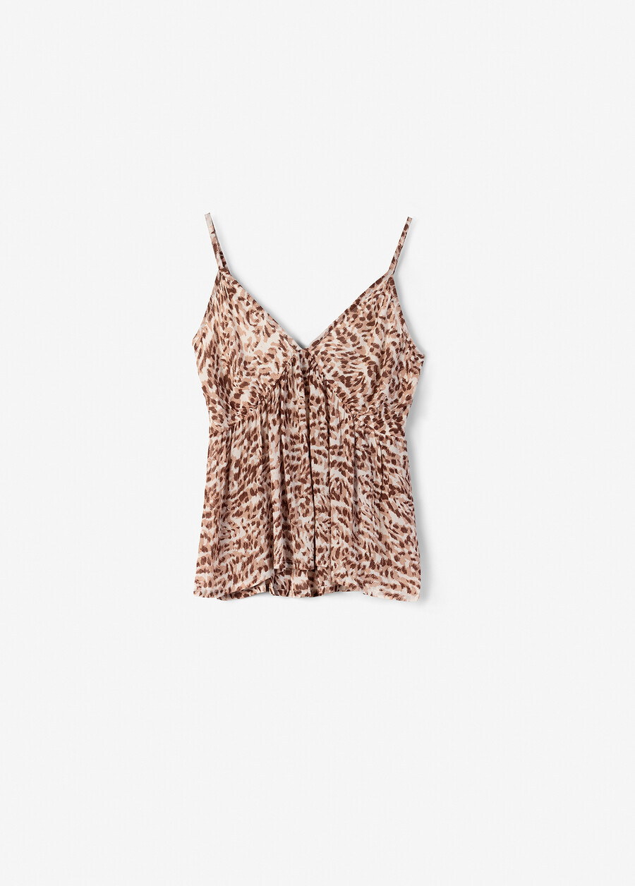 Top Taz 100% viscosa animalier MARRONE Donna , immagine n. 4