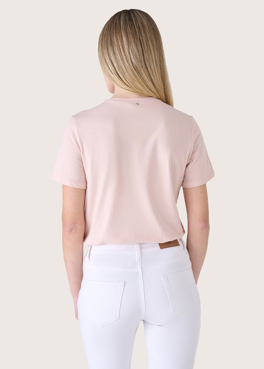 Steffy 100% cotton t-shirt ROSA LOTUSVERDE ARGILLA Woman , image number 3