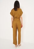 Pantaloni Paolo In Misto Lino VERDE OLIO Donna immagine n. 6