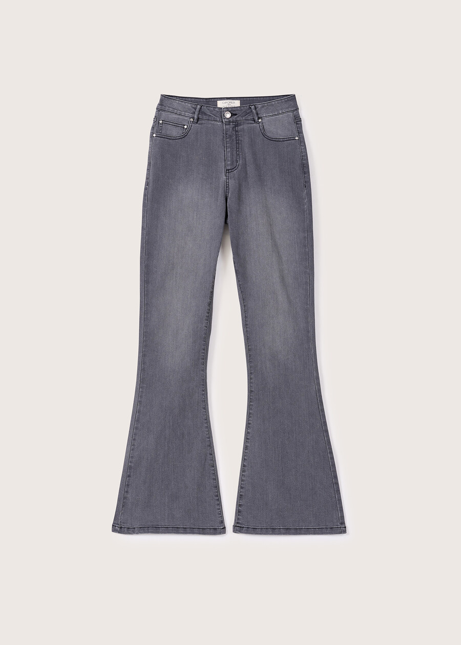 Pantalone Cindy in denim di cotone DENIM DARK DENIMGRIGIO GREY Donna , immagine n. 5