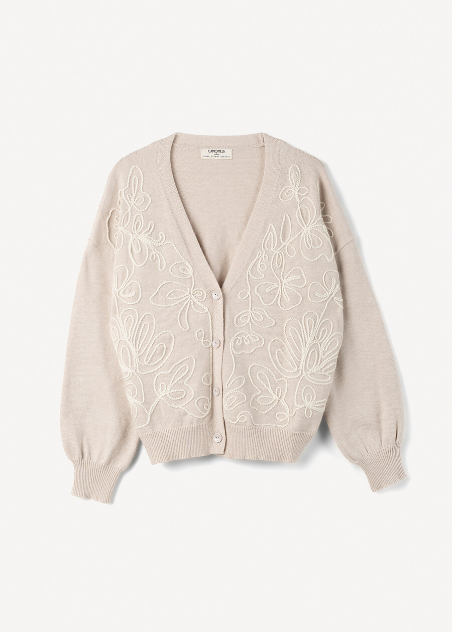 Cardigan Cross con ricamo frontale BLUBEIGE Donna , immagine n. 4