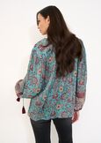 Blusa Bruny stampa lurex ROSSO BORDEAUXAZZURRO BREZZA Donna immagine n. 4