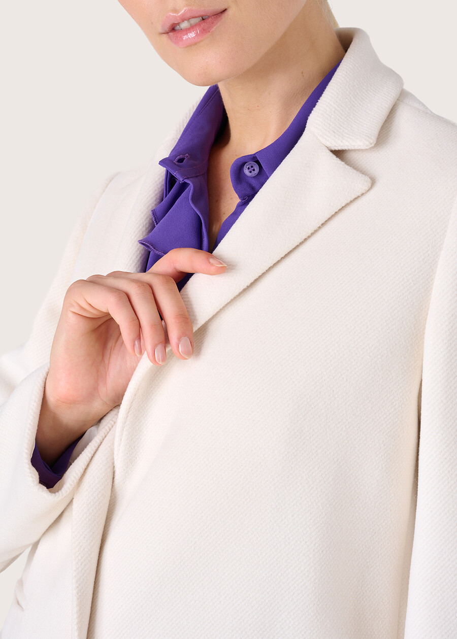 Cappotto in panno Sandra BEIGE LANA Donna , immagine n. 3