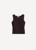 Top Trevis in punto riso MARRONE CAFFEGRIGIO PERLA Donna immagine n. 4