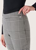 Jacqueline check pattern trousers BIANCO WHITE Woman image number 3