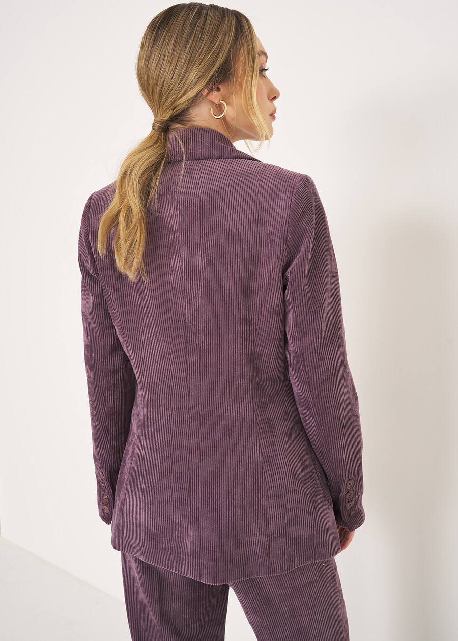 Giacca Giuliet in velluto GRIGIO CENEREVIOLA PURPLE Donna , immagine n. 3