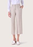 Sara mat effect trousers BEIGE Woman image number 2